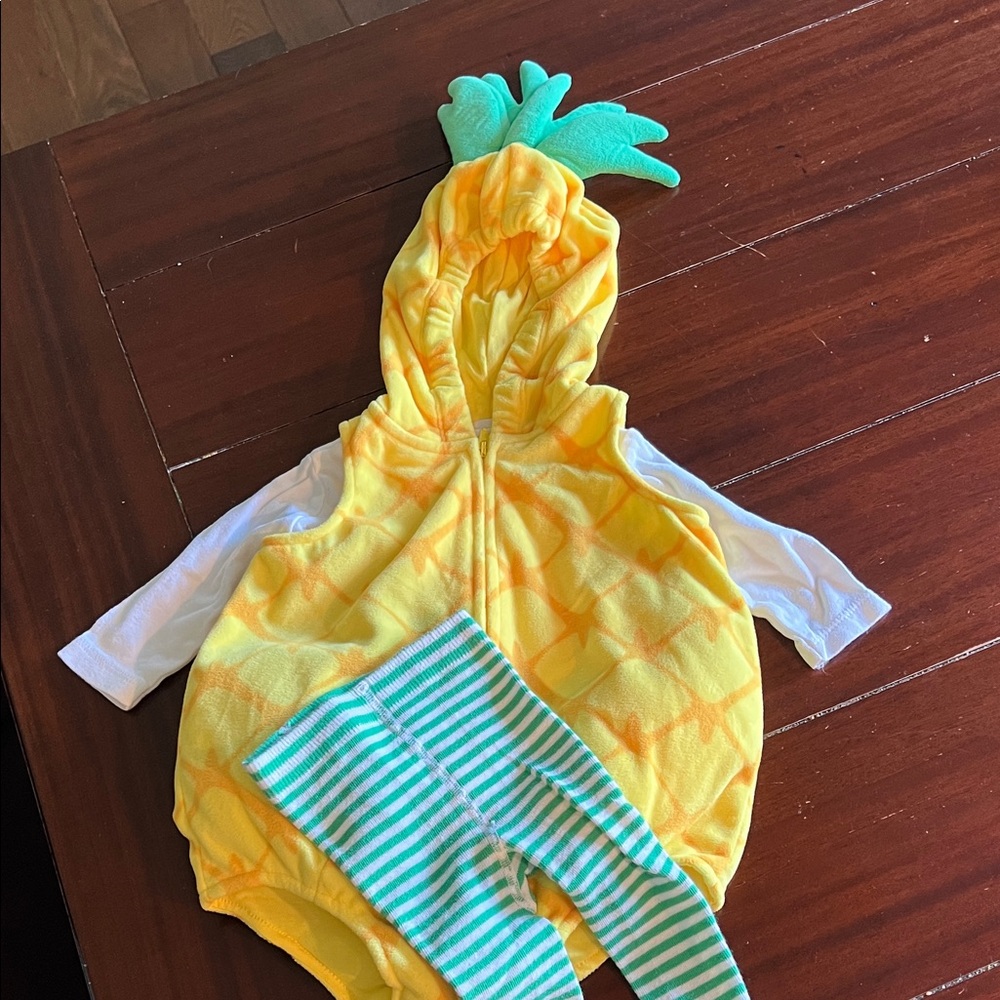 Carter's Yellow Pineapple Costume with Green Stripes